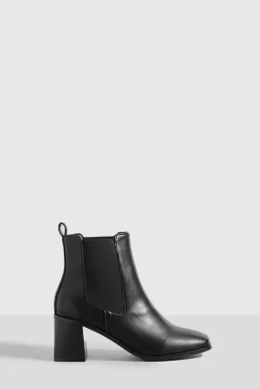 Wide Width Tab Detail Ankle Boots